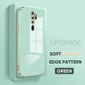 TA for OPPO A5 2020 / A9 2020 Back Cover + Free Lanyard Colour Luxury 6D Plating Case Side Pattern Soft Silicone Square Phone Cases. 