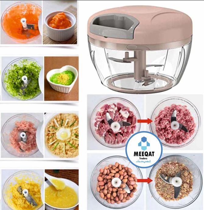 Manual Speedy Chopper Garlic Slicer Hand-power Food Blender Cutting Machine Shredder Gadget , Nuts crusher,kitchen gadgets,smart gadgets, ginger,onion etc paste maker and chopper, mini ,small,medium & large hand chopper