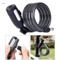 Bike Lock Bicycle Spiral Electric Fixed Anti- Steel Chain Cable Locks 1.2m. 