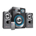 Audionic Max-230 2.1 Channel Bluetooth Speaker | 16W Multimedia Speaker | 3" Subwoofer with Dual Satellite Speakers | USB, Micro SD & AUX | LED Display | Remote Control | Home Audio Speaker. 