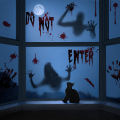 Window Cling Scary Ghost Shadow Blood Handprint Halloween Decor Window Cling. 