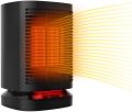 KLOUDIC Electric Heater Cooler 950W PTC Ceramic Space Heater Portable Personal Heater Oscillation Tip-Over and Overheat Protection Small Space Heater (can be used as a dehumidifier in moisture season) for Home Office Use - Black 01 [Energy Class A+++]. 