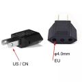 Round to Flat Power Plug Convertor - Black A. 