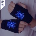 【Ready Stock&COD ALI Naruto Anime Gloves Toy Two-dimensional Uchiha Konoha Logo Warm Double Cotton Luminous Toys. 
