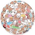 10/30/50pcs Bubu and Dudu Stickers Cute Bear Couple DIY Toy Doodles Decorative Graffiti Decal Phone Bottles Scrapbook Waterproof. 