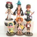 【Funny Bunny Toy Store】One sabo Luffy Ace Chopper Sanji Roronoa Zoro GK Q Sitting Ver. Bottle Hugging PVC Figure Model Toy. 