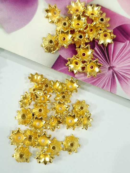 200Pcs%20Bead%20Caps%209x3.5mm%20Gold%20&%20Silver%20Plastic%20Flower%20Bead%20Caps%20for%20Jewelry%20Making%20%7C%20DIY%20Craft%20Accessories%20for%20Necklace,%20Bracelet,%20Earrings,%20Beading%20Supplies%20-%20Image%205
