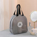Material Makeup Bag Lightweight Semi-Transparent Waterproof Toiletry Pouch Mesh Divider Handled Travel Organizer for Travel. 