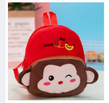 LTG *Small 10" Size* Monkey Character Backpack for Small Kids Stuff Bag