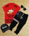 Pack of 5 Bakra Eid Printed  Kid Collection Printed 5 in 1 Tracksuit Shirt Trouser Cap Glasses Watch. 