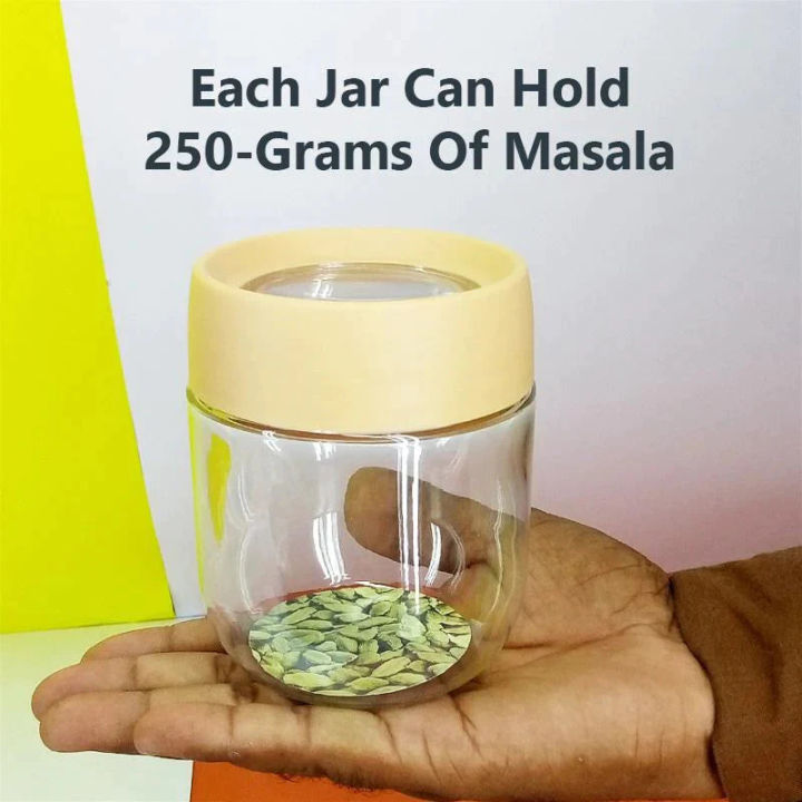 Spice%20Jar%20for%20Kitchen%20-%206%20Pcs%20Masala%20Box%20with%20Spoon%20Set%20-%20Spice%20Rack%20-%20Masala%20Jars%20-%20Seasoning%20Spice%20Box%20-%20Kitchen%20Organizers%20airtight%20jars%20-%20Plastic%20Food%20Containers%20-%20Spice%20Zone%20Kitchen%20Gadgets%20Stand%20-%20Salt%20&%20Pepper%20Kitchen%20Storage%20Condiment%20&%20Spice%20Rack%20-%20Image%205