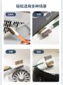 Xinjiang gas stove cleaning brush copper wire brush household stove range hood gap brush cleaning gadget. 