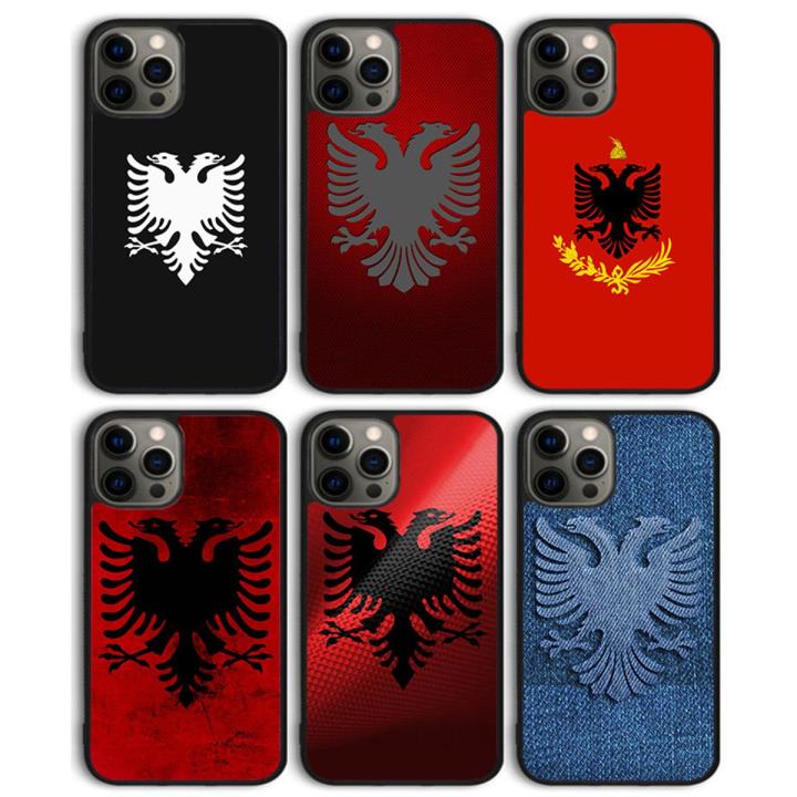 Albania Albanians Flag Phone Case Back Cover for iPhone 13 11 12 Pro Max mini XS XR X 8 Plus 7 SE 2020 6S 5S Coque Shell