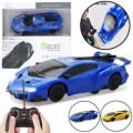 Remote Control Lamborghini Wall Climber Rechargeable Stunt Car With Front Lights - Size Approx. 7 inch - Assorted Color. 