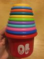 11 Piece Stacking Cups Stackers Pre-school Learning Toy Stacking Tower Pyramid Multicolor. 