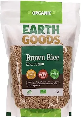 【ORGANIC & GLUTEN-FREE】Short Grain Brown Rice 1kg | 100% Natural Whole ...