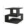 Homebliss Decor Rectangle Hallow Design Night Stand Storage Bedside Table Sofa modern end side coffee table with storage shelf living room furniture (Customize). 