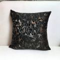 16x16 Geometric Glitter Velvet Cushion Cover with Silk Back and Side Zipper for Sofa Decor. 