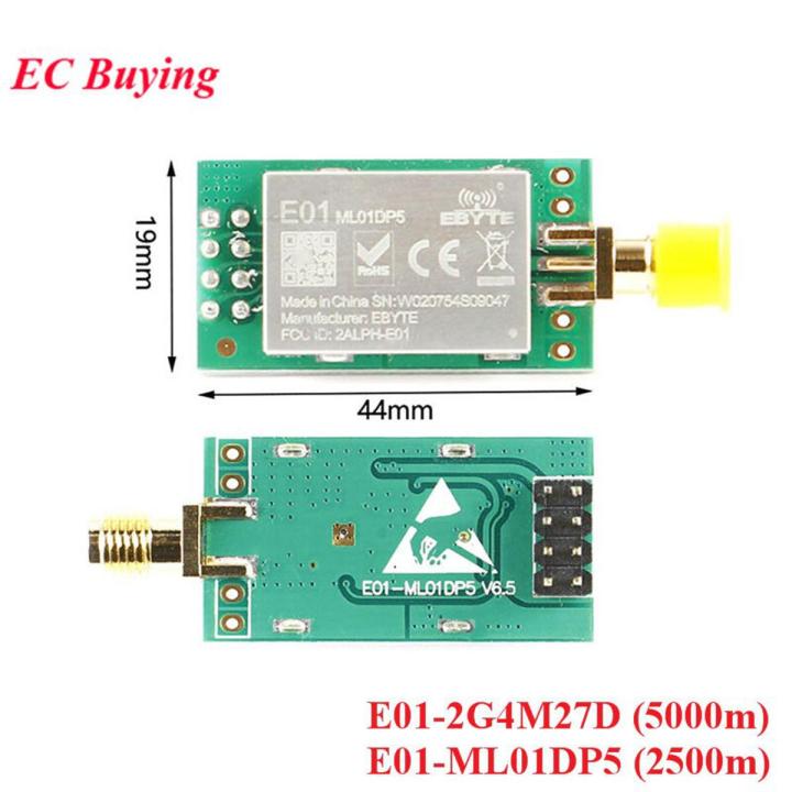 nrf24l01 E01-ML01DP5 E01-2G4M27D 2.4G nRF24L01P+PA+LNA Long Range 2500m 5000m RF Wireless Transceiver Receiver Module Board