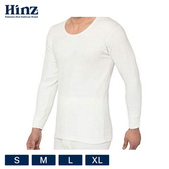 Hinz Men's Plain Thermal Top Poly woolen Warmer Full Sleeve