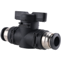 Push Connect Valve Ball Valve Air Flow Control Valve Quick Connect Valve Tube Fittings 3 Pack Easy to Use. 