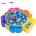 Electric Musical Lightning Battery Operated Fishing Toy Game Set For Kids Boys and Girls - Electrical Rotating 15 Fish Games Music and Sound Toys. 