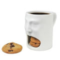 Ceramic Coffee Mug Stylish Ceramic Tea Cup with Biscuit Holder Creative Face Shape Water Cup for Home Office Buy Cute Ceramic Mug. 