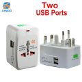 Universal Multi Travel Adapter Plug with 2 USB Charging Ports, Travel Mobile Wall Charger. 