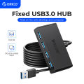 ORICO USB HUB 4 Port USB 3.0 Splitter With Micro USB Power Port Multiple High Speed OTG Adapter for Computer Laptop Accessories(G11-H4-U3). 