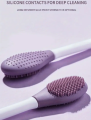 Tijarat Online Silicone Double Head Mask Brush, Silicone Face Wash Brush, Mud Film Special Scraper Applicator, Facial Cleansing Brush, Cleaning Tool. 