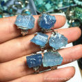 [ New ] Raw Stone   Aquamarine Rough Stone Ring   Runlan   Adjustable Size. 