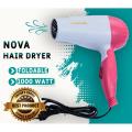 Professional foldable hair dryer machine for girls/men/women comes with speeds fashion hair style machine portable 1000 watt hair dryer machine easy to carry machine low power consumption hair dryer. 