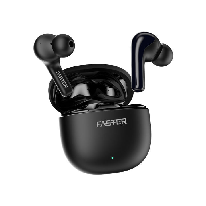 Faster FusionX Wireless Bluetooth Earbuds- 6 Mics ANC, ENC, 5.4 Bluetooth Ear Buds Earphones 40 mAh Battery- InEar Wireless Ear Phones 10mm Drivers Noise Cancelling Wireless Earbuds