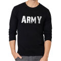 "ARMY" ROUND NECK FULL SLEEVES PRINTED T-Shirt. 