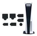 For PlayStation 5 7pcs Silicone Dust Plugs Set USB Interface Anti-Dust Cap Dust proof Cover for PS5 Game Console. 
