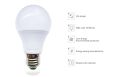 LED Bulb DC 12V 3W 6500K YOYOLUO Brand Ultra Bright 12v3w DC E27 For Makeup Vanity Mirror , Solar , Outdoor , Car , battery. 