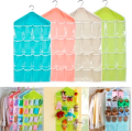 16 Pockets  15:27 Size Wall Wardrobe Hanging Organizer Socks Underwear Sundries Sorting Storage Bags Space Saver Wardrobe Organizer Bag. 