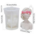 Female Body Candle Silicone Mold Women Shaped Candle Making Wax Plaster Mould Handmade Eyes Closed Girl Blindfolded Girl Elegant Girl. 