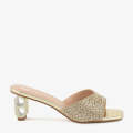 ECS Gilded Cascade Heels 3 Inch Heel Slippers For Women. 