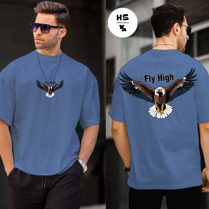 Fly%20high%20eagle%20print%20Drop%20shoulder%20T-shirt%20-%20Image%207
