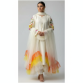 Stylish Collection Stitched Arm Embroidered Net Dupatta 3Pc Dress For Women - Dress For Girls - Dress For Women - Stitched Suit for Girls - Stitched Suit For Women. 