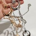 Classic Cool Punk Gothic Moon Sun Metal Belt Personality Ladies Vintage High Waist Chain Belt Gold Color Pendant Belt. 