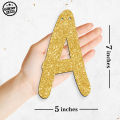 Welcome Glitter Banner For Party Decoration, Cursive Writing Style Wall Hanging, Baby Shower, Born Baby Birthday Banner in Gold, Black, Rose Gold Home Decor Bunting. 