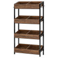 Customised Wood Fruit Vegetable Storage Rack Stand, 4-Tier Storage Organizer, Customizable. 