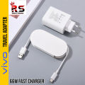 VIVO 66W Super Fast Charger USB To Type-C Cable | premium Quality Charger | vivo Box Pack Travel Adapter | 66w Fast Charger. 