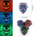 Clearance Sale Halloween Wireless Luminous LED Mask High Quality Cosplay Movie Mask Neon Light Flashing In Rave Halloween Party. 