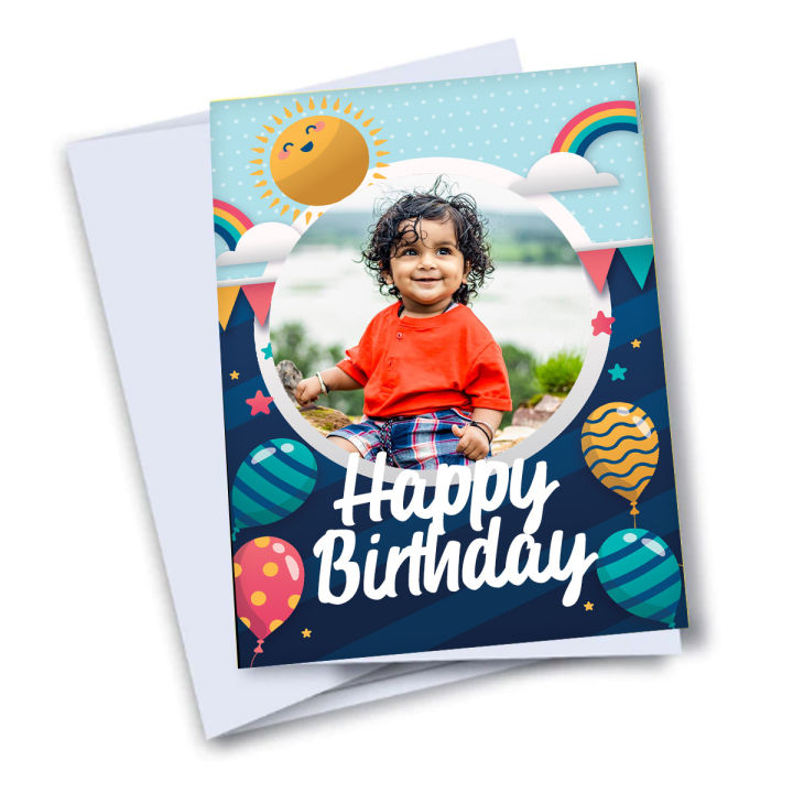 Customize Happy Birthday Card Picture Greeting Card for kids