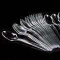 Disposable Spoons Transparent Plastic Spoons - Pack of 100. 