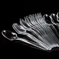Disposable Spoons Transparent Plastic Spoons - Pack of 100. 
