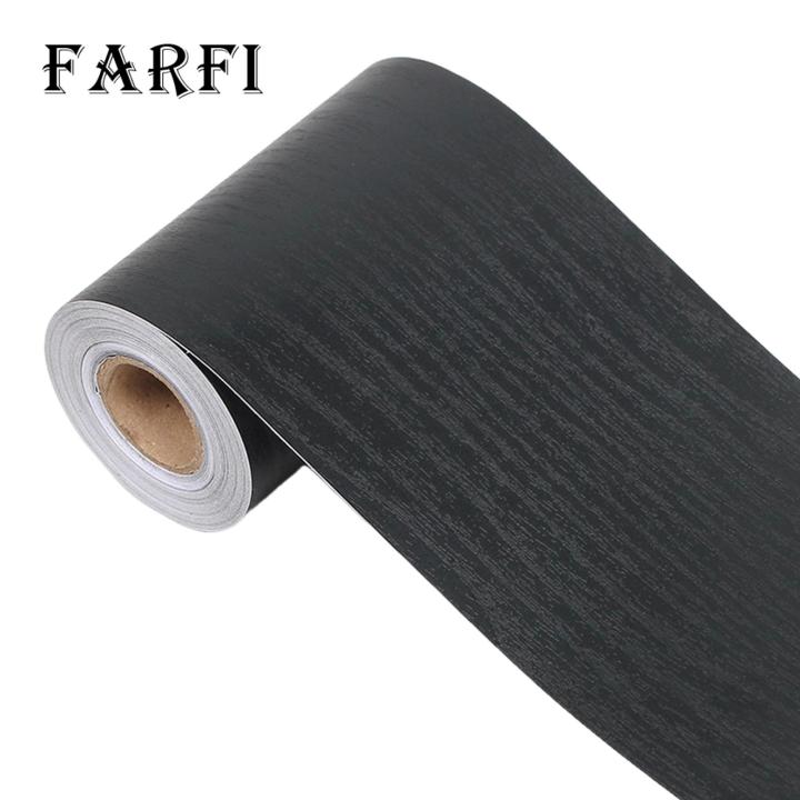 Heat-resistant Border Tape 10m Wood Grain Border Sticker Self-adhesive Mirror Frame Wall Decoration Wallpaper Waterproof Pvc Peel Stick for Kitchen Bathroom